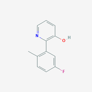 molecular formula C12H10FNO B6366217 2-(5-Fluoro-2-methylphenyl)-3-hydroxypyridine, 95% CAS No. 1261907-44-1