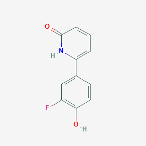 molecular formula C11H8FNO2 B6366233 6-(3-Fluoro-4-hydroxyphenyl)-2-hydroxypyridine, 95% CAS No. 1111111-14-8