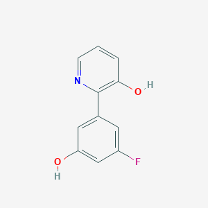 molecular formula C11H8FNO2 B6366252 2-(3-Fluoro-5-hydroxyphenyl)-3-hydroxypyridine, 95% CAS No. 1261895-37-7