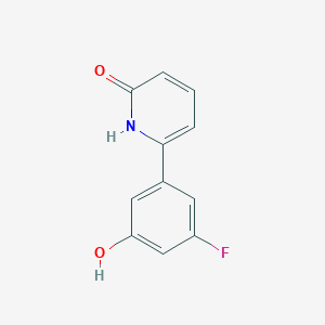 molecular formula C11H8FNO2 B6366260 6-(3-Fluoro-5-hydroxyphenyl)-2-hydroxypyridine, 95% CAS No. 1261895-39-9