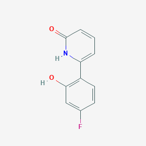 molecular formula C11H8FNO2 B6366270 6-(4-Fluoro-2-hydroxyphenyl)-2-hydroxypyridine, 95% CAS No. 1261924-70-2