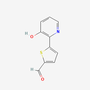 molecular formula C10H7NO2S B6366301 2-(5-Formylthiophen-2-yl)-3-hydroxypyridine, 95% CAS No. 1261941-29-0