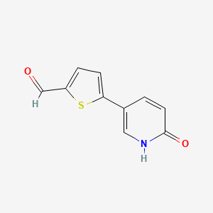 molecular formula C10H7NO2S B6366336 5-(5-Formylthiophen-2-yl)-2-hydroxypyridine, 95% CAS No. 1261941-35-8