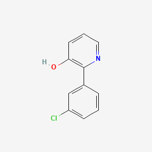 molecular formula C11H8ClNO B6366373 2-(3-Chlorophenyl)-3-hydroxypyridine, 95% CAS No. 1261981-49-0