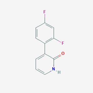 molecular formula C11H7F2NO B6366374 3-(2,4-Difluorophenyl)-2-hydroxypyridine, 95% CAS No. 1261937-25-0