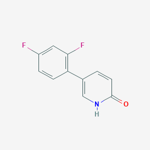 molecular formula C11H7F2NO B6366389 5-(2,4-Difluorophenyl)-2-hydroxypyridine, 95% CAS No. 1111109-27-3