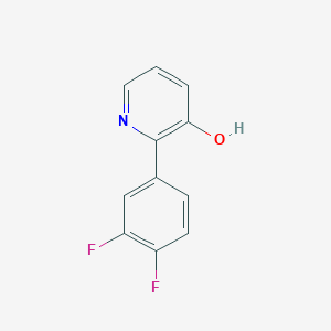 molecular formula C11H7F2NO B6366402 2-(3,4-Difluorophenyl)-3-hydroxypyridine, 95% CAS No. 1261907-92-9