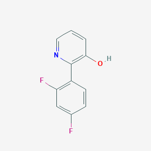 molecular formula C11H7F2NO B6366412 2-(2,4-Difluorophenyl)-3-hydroxypyridine, 95% CAS No. 1261931-55-8