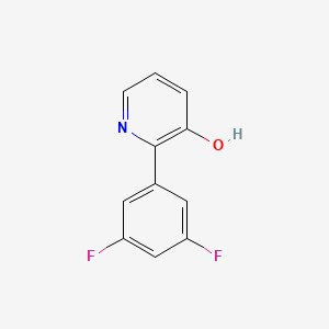 molecular formula C11H7F2NO B6366420 2-(3,5-Difluorophenyl)-3-hydroxypyridine, 95% CAS No. 1261937-42-1