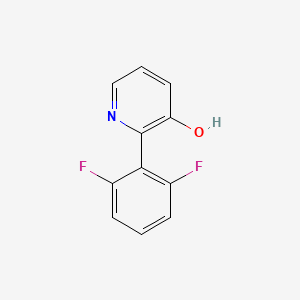 molecular formula C11H7F2NO B6366441 2-(2,6-Difluorophenyl)-3-hydroxypyridine, 95% CAS No. 1261895-43-5