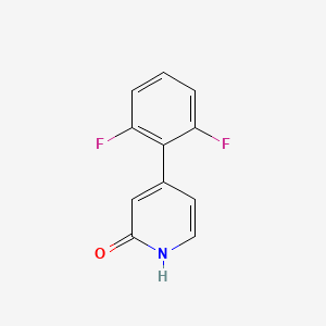 molecular formula C11H7F2NO B6366464 4-(2,6-Difluorophenyl)-2-hydroxypyridine, 95% CAS No. 1261925-13-6