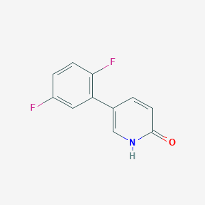 molecular formula C11H7F2NO B6366511 5-(2,5-Difluorophenyl)-2-hydroxypyridine, 95% CAS No. 1111110-02-1