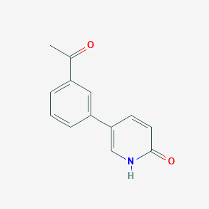 molecular formula C13H11NO2 B6366519 5-(3-Acetylphenyl)-2-hydroxypyridine, 95% CAS No. 1111110-05-4
