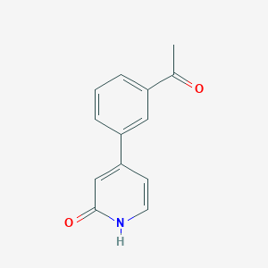 molecular formula C13H11NO2 B6366524 4-(3-Acetylphenyl)-2-hydroxypyridine, 95% CAS No. 1261925-20-5