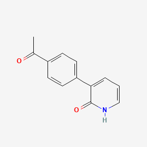 molecular formula C13H11NO2 B6366534 3-(4-Acetylphenyl)-2-hydroxypyridine, 95% CAS No. 1261981-66-1