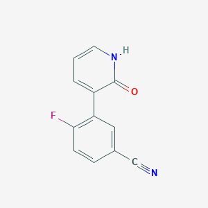 3-(5-Cyano-2-fluorophenyl)-2-hydroxypyridine, 95%