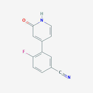 molecular formula C12H7FN2O B6366596 4-(5-Cyano-2-fluorophenyl)-2-hydroxypyridine CAS No. 1261981-68-3