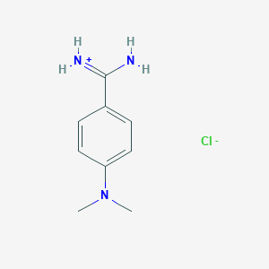 molecular formula C9H14ClN3 B063666 4-(Dimethylamino)benzimidamide hydrochloride CAS No. 180507-22-6