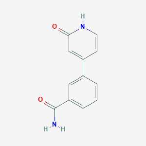 molecular formula C12H10N2O2 B6366671 4-(3-Aminocarbonylphenyl)-2-hydroxypyridine, 95% CAS No. 1261971-77-0