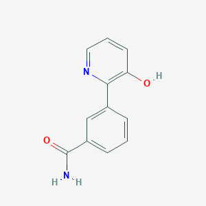 molecular formula C12H10N2O2 B6366704 2-(3-Aminocarbonylphenyl)-3-hydroxypyridine, 95% CAS No. 1261937-60-3