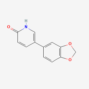 molecular formula C12H9NO3 B6366726 2-Hydroxy-5-(3,4-methylenedioxyphenyl)pyridine, 95% CAS No. 1111103-01-5