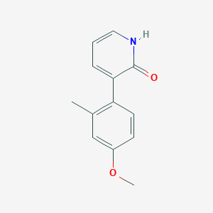 molecular formula C13H13NO2 B6366770 2-Hydroxy-3-(4-methoxy-2-methylphenyl)pyridine, 95% CAS No. 1261908-29-5
