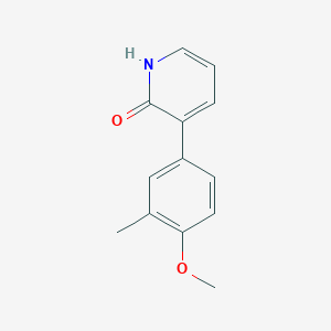2-Hydroxy-3-(4-methoxy-3-methylphenyl)pyridine, 95%