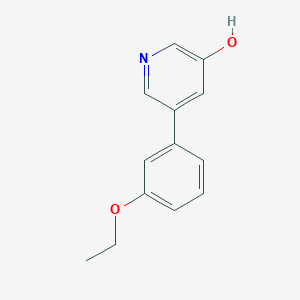 molecular formula C13H13NO2 B6366807 5-(3-Ethoxyphenyl)-3-hydroxypyridine, 95% CAS No. 1261937-79-4
