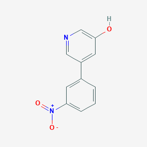 molecular formula C11H8N2O3 B6366834 3-Hydroxy-5-(3-nitrophenyl)pyridine, 95% CAS No. 1261919-83-8
