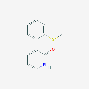 molecular formula C12H11NOS B6366840 2-Hydroxy-3-(2-methylthiophenyl)pyridine, 95% CAS No. 1261919-93-0