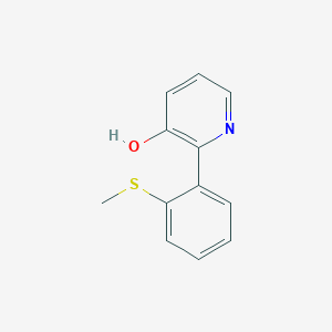 molecular formula C12H11NOS B6366855 3-Hydroxy-2-(2-methylthiophenyl)pyridine, 95% CAS No. 1261919-89-4