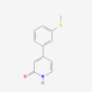 molecular formula C12H11NOS B6366872 2-Hydroxy-4-(3-methylthiophenyl)pyridine, 95% CAS No. 1261909-62-9