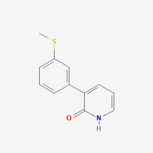 molecular formula C12H11NOS B6366879 2-Hydroxy-3-(3-methylthiophenyl)pyridine, 95% CAS No. 1261908-39-7