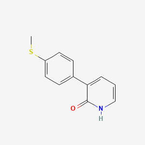 molecular formula C12H11NOS B6366887 2-Hydroxy-3-(4-methylthiophenyl)pyridine, 95% CAS No. 1261993-83-2