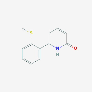 molecular formula C12H11NOS B6366889 2-Hydroxy-6-(2-methylthiophenyl)pyridine, 95% CAS No. 1111113-04-2