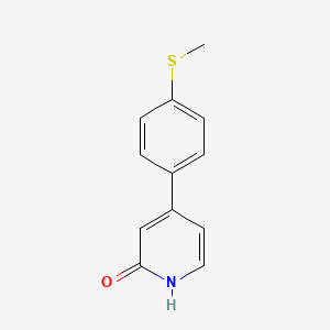 molecular formula C12H11NOS B6366895 2-Hydroxy-4-(4-methylthiophenyl)pyridine, 95% CAS No. 1173157-45-3