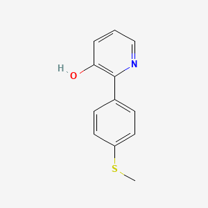 molecular formula C12H11NOS B6366901 3-Hydroxy-2-(4-methylthiophenyl)pyridine, 95% CAS No. 1261937-96-5