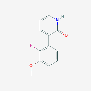 molecular formula C12H10FNO2 B6366933 3-(2-Fluoro-3-methoxyphenyl)-2-hydroxypyridine, 95% CAS No. 1261957-41-8