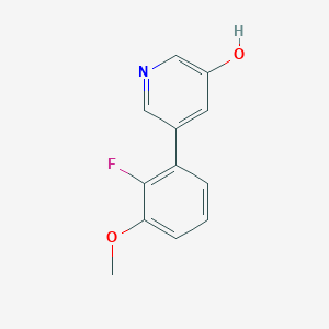 molecular formula C12H10FNO2 B6366937 5-(2-Fluoro-3-methoxyphenyl)-3-hydroxypyridine, 95% CAS No. 1261919-97-4