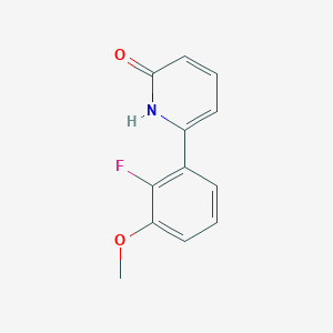 molecular formula C12H10FNO2 B6366942 6-(2-Fluoro-3-methoxyphenyl)-2-hydroxypyridine, 95% CAS No. 1111111-73-9