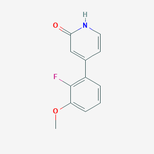 molecular formula C12H10FNO2 B6366945 4-(2-Fluoro-3-methoxyphenyl)-2-hydroxypyridine, 95% CAS No. 1261945-09-8