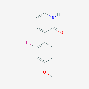 molecular formula C12H10FNO2 B6366951 3-(2-Fluoro-4-methoxyphenyl)-2-hydroxypyridine, 95% CAS No. 1261996-42-2