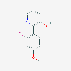 molecular formula C12H10FNO2 B6366964 2-(2-Fluoro-4-methoxyphenyl)-3-hydroxypyridine, 95% CAS No. 1261931-76-3