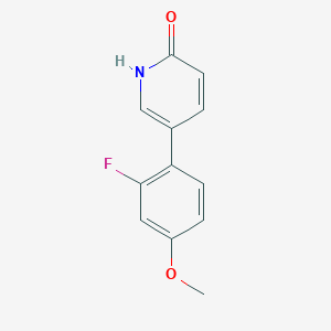 molecular formula C12H10FNO2 B6366983 5-(2-Fluoro-4-methoxyphenyl)-2-hydroxypyridine, 95% CAS No. 1111109-53-5