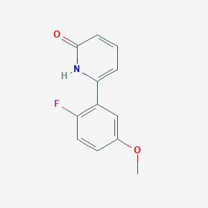 molecular formula C12H10FNO2 B6367010 6-(2-Fluoro-5-methoxyphenyl)-2-hydroxypyridine, 95% CAS No. 1261972-80-8