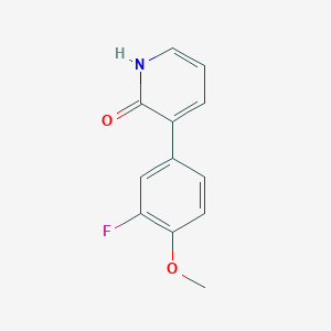 molecular formula C12H10FNO2 B6367011 3-(3-Fluoro-4-methoxyphenyl)-2-hydroxypyridine, 95% CAS No. 1261931-80-9