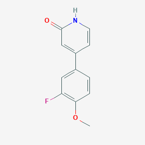 molecular formula C12H10FNO2 B6367014 4-(3-Fluoro-4-methoxyphenyl)-2-hydroxypyridine, 95% CAS No. 1261971-97-4