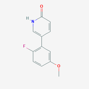 molecular formula C12H10FNO2 B6367022 5-(2-Fluoro-5-methoxyphenyl)-2-hydroxypyridine, 95% CAS No. 1261920-01-7