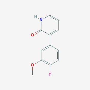 molecular formula C12H10FNO2 B6367026 3-(4-Fluoro-3-methoxyphenyl)-2-hydroxypyridine, 95% CAS No. 1261992-49-7