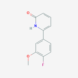 molecular formula C12H10FNO2 B6367042 6-(4-Fluoro-3-methoxyphenyl)-2-hydroxypyridine, 95% CAS No. 1261999-07-8